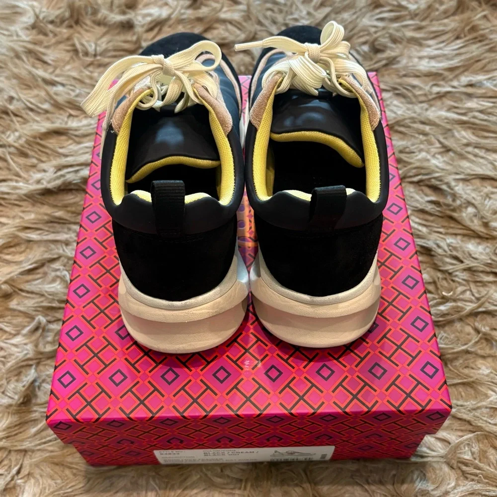 Tory Burch Black and Cream Women's Sneakers - Picture 4 of 8